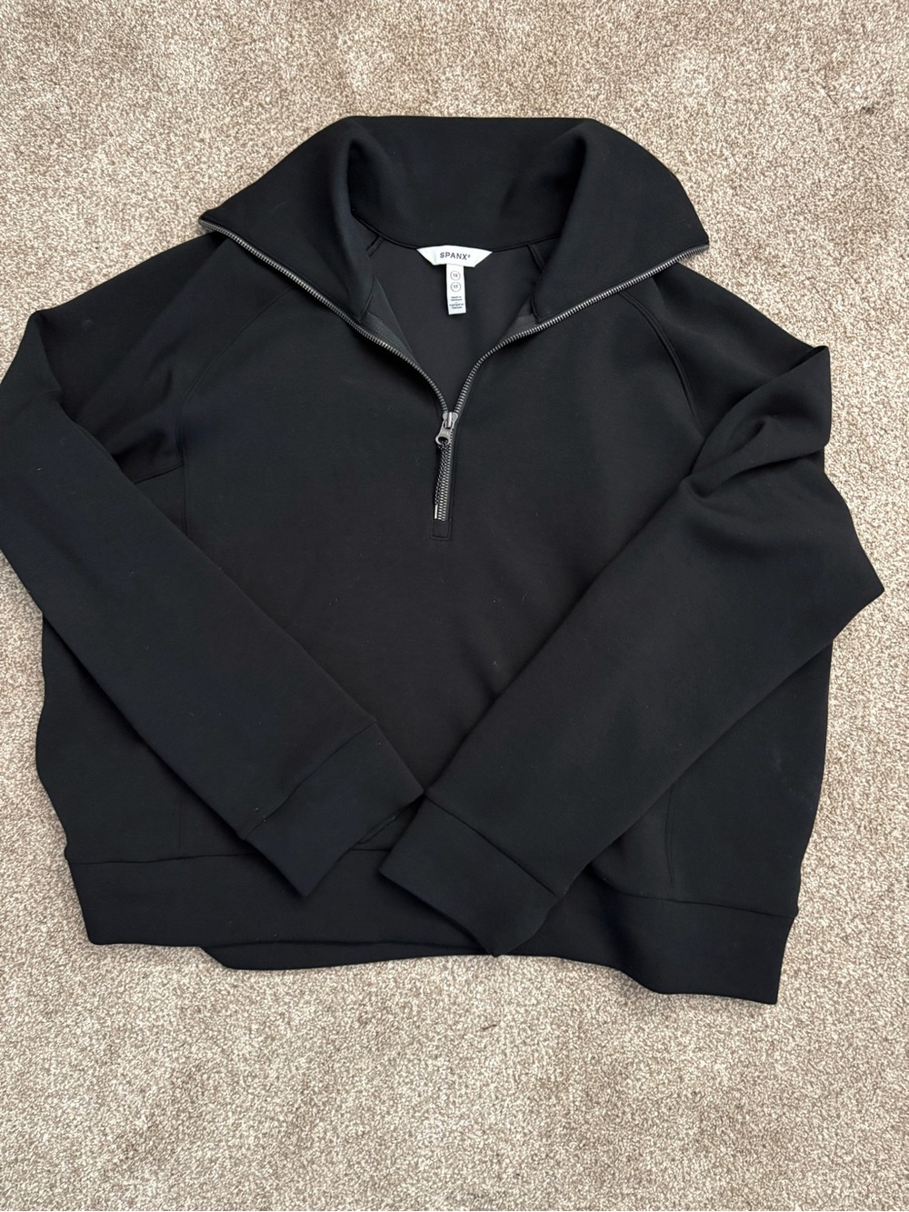 SPANX air essentials Black Half-Zip jacket